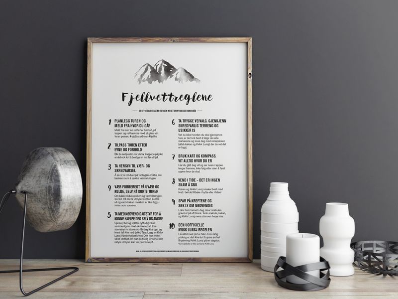PAKKEPRIS Fjellvettreglene og bokskjøler