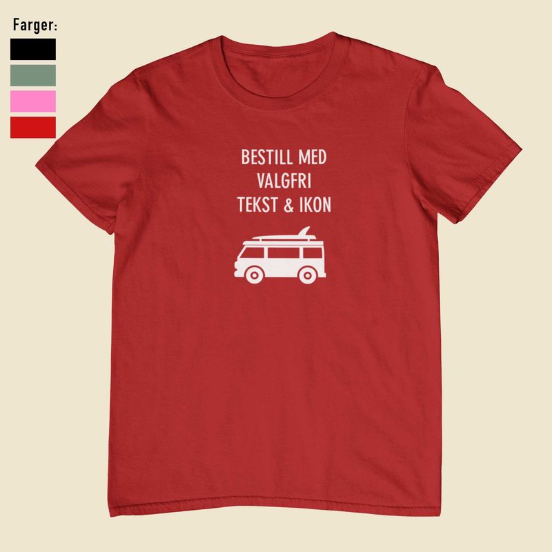 Din tekst på t-skjorte