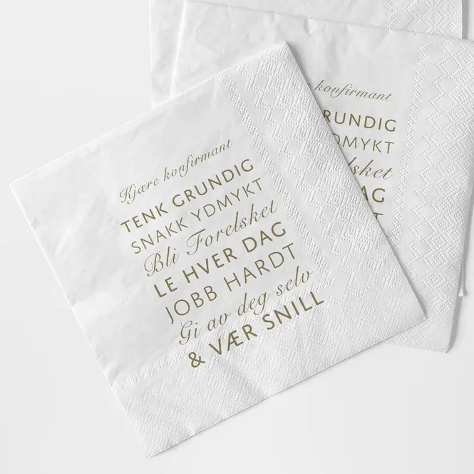 Hovedbilde Serviett: Visdomsord