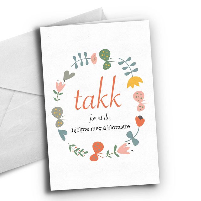 Hovedbilde Nynorsk: Takk for at du hjelpte meg å blomstre