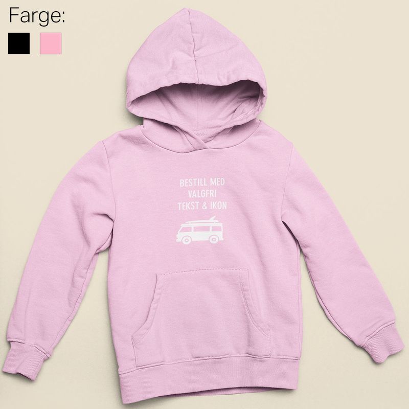 Din tekst på Hettegenser