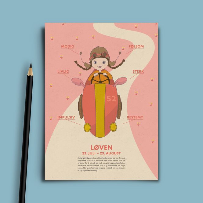 Hovedbilde Bursdagskort Løven Pike