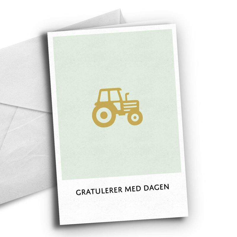 Bursdagskort - Traktor