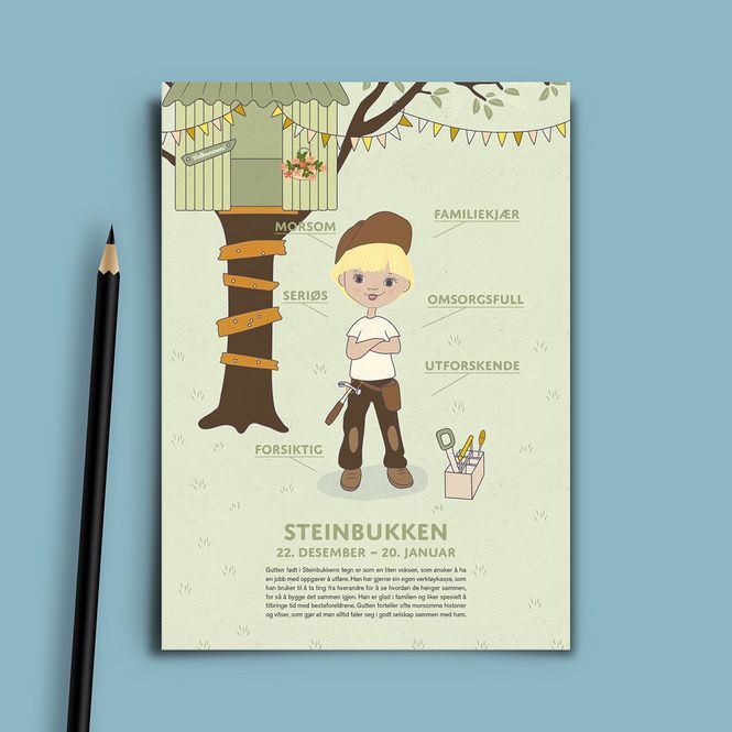 Hovedbilde Bursdagskort Steinbukken Gutt