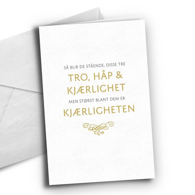 Hovedbilde Tre ord - gulltrykk