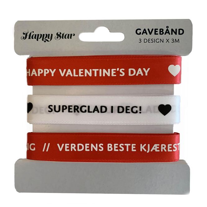 Hovedbilde Valentines/kjæresten - gavebånd 9 meter