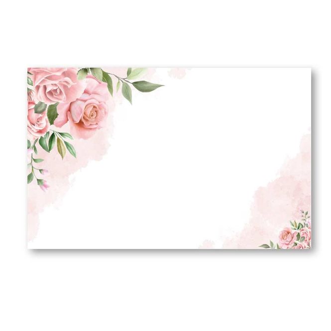 Hovedbilde Rosa rose - Enkle Bordkort 20stk