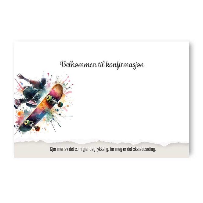 Hovedbilde Skateboarding - Enkle Bordkort 20stk