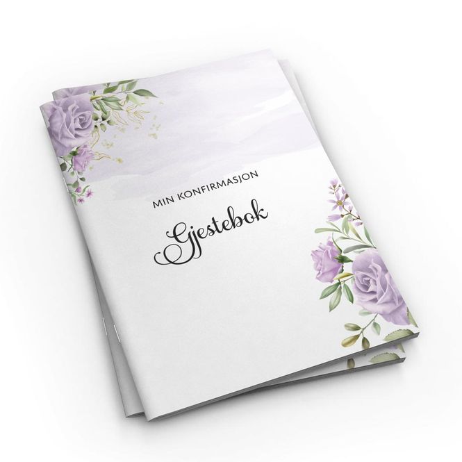 Hovedbilde Gjestebok - Min konfirmasjon (Lilla roser)