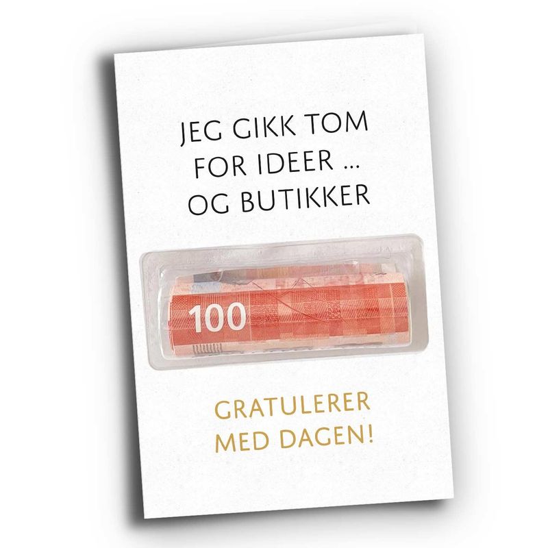 Tom for ideer - med pengeholder