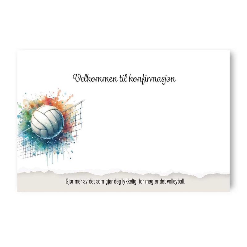 Volleyball - Enkle Bordkort 20stk