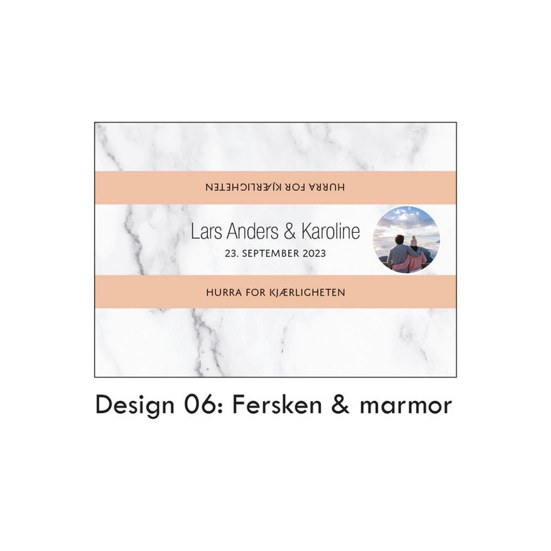 Kinder omslag bryllup med personlig bilde/tekst 