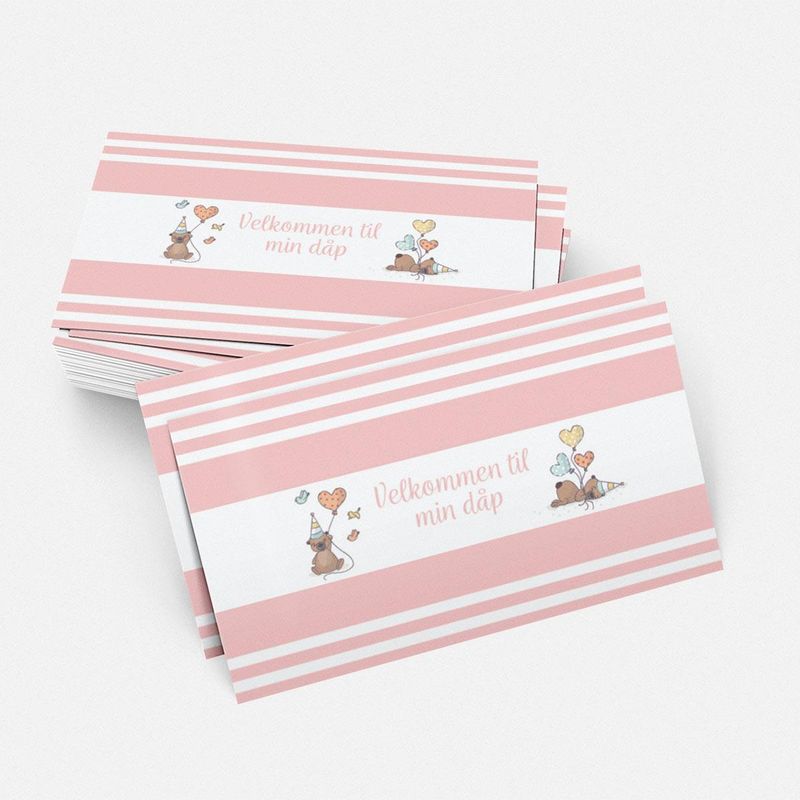 Kinder omslag: Dåp rosa