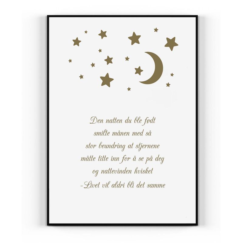Plakat: Den natten du ble født (A4 )