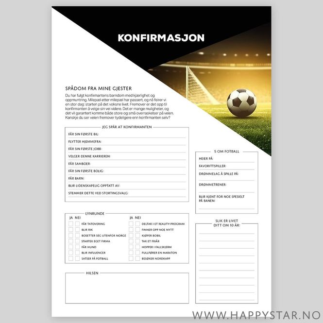 Hovedbilde Spådomsark fotball