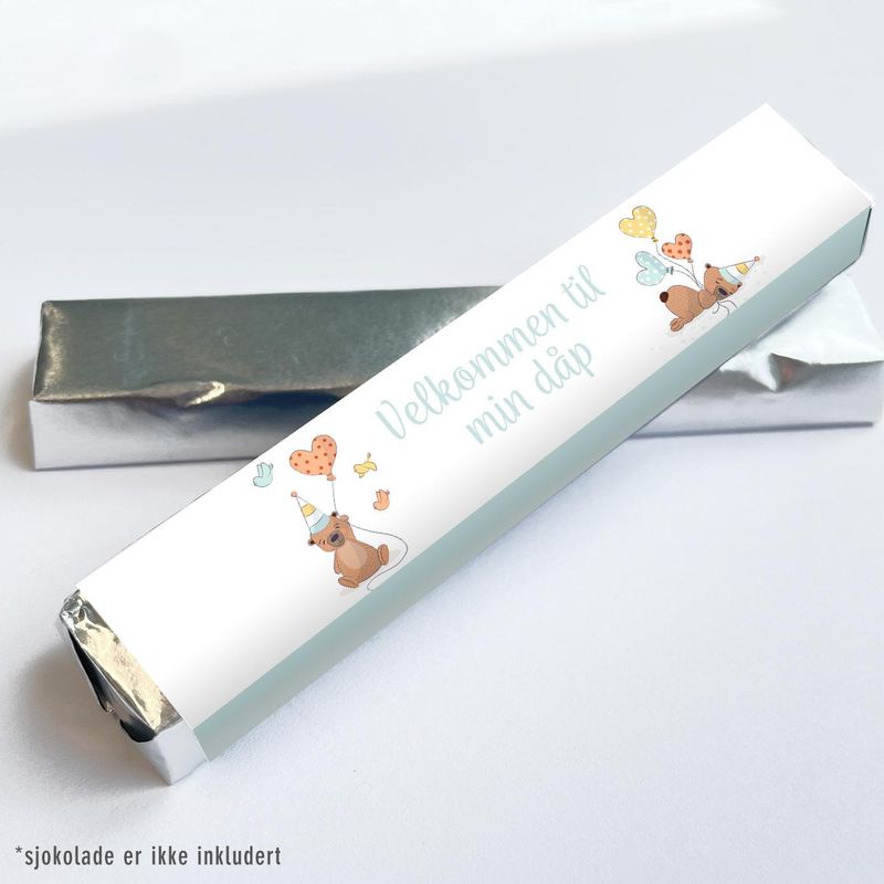 Kinder omslag: Dåp blå